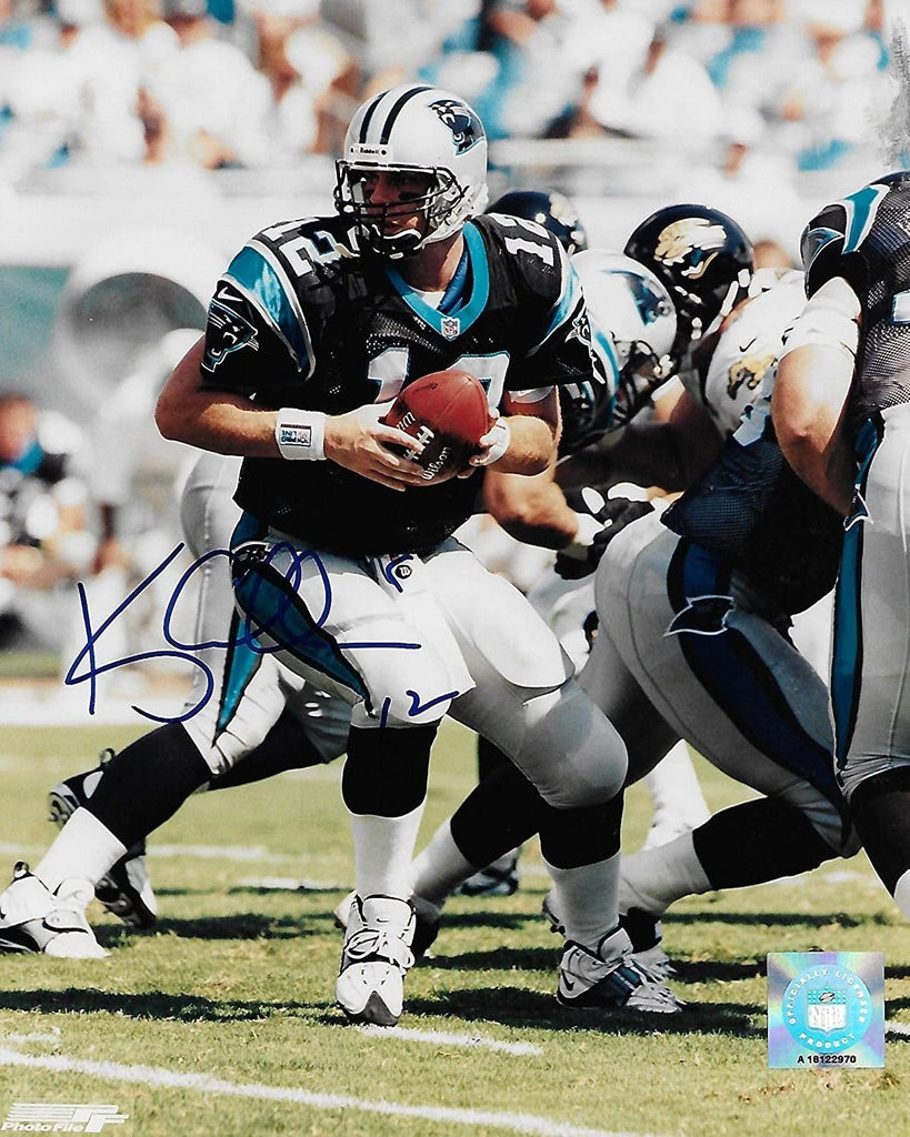 Kerry Collins Carolina Panthers signed autographed football 8x10 Photo, COA will be included