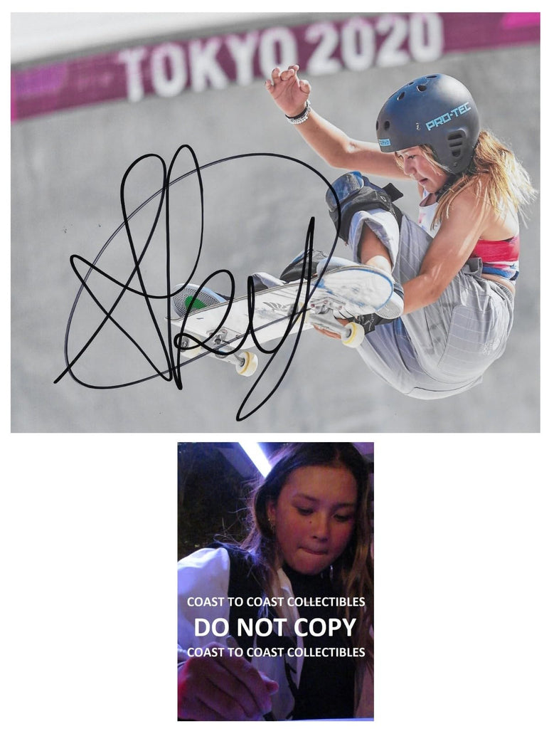 Sky Brown Olympic skateboarder signed 8x10 Photo proof COA autographed.