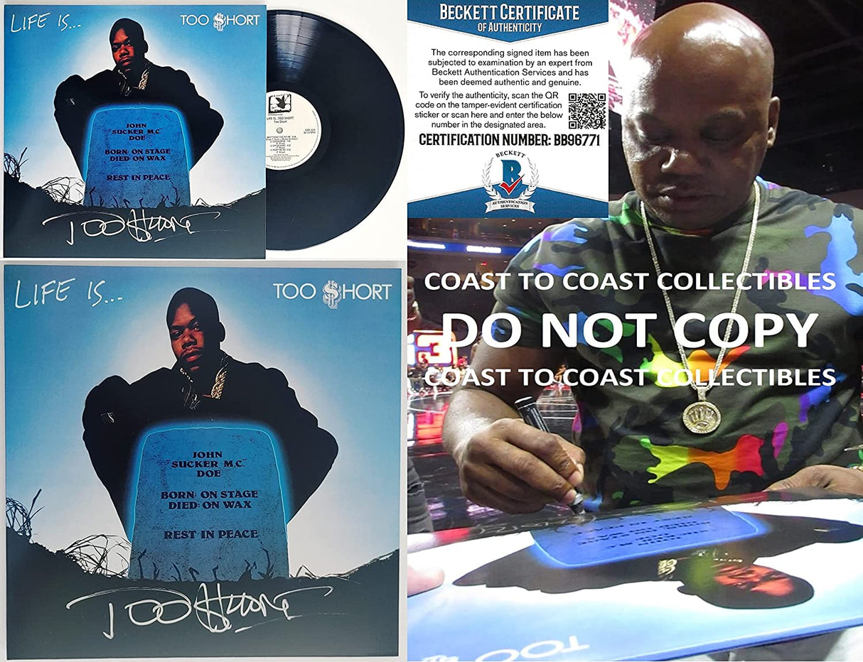 Too Short signed autographed Life is Too Short album vinyl record proof Beckett STAR