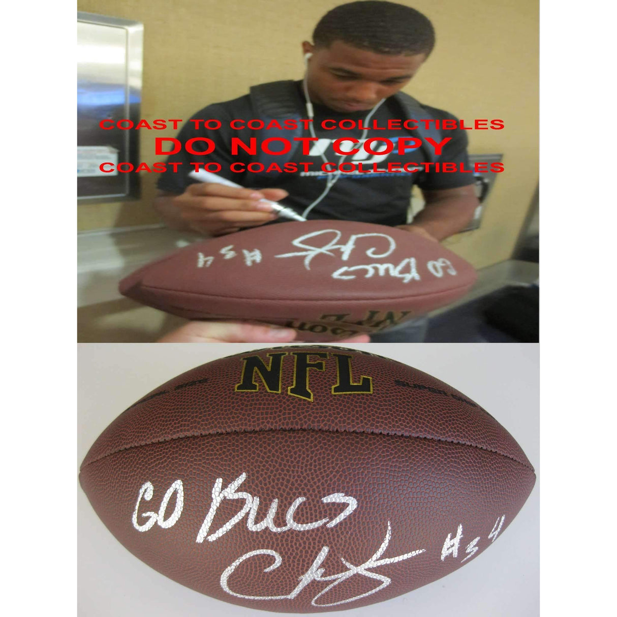 Charles Sims, Tampa Bay Buccaneers, Bucs, Signed, Autographed, NFL Football,