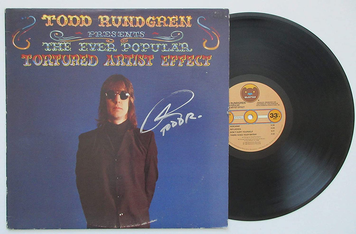 Todd Rundgren signed Tortured Artist Effect album vinyl record proof Beckett COA STAR