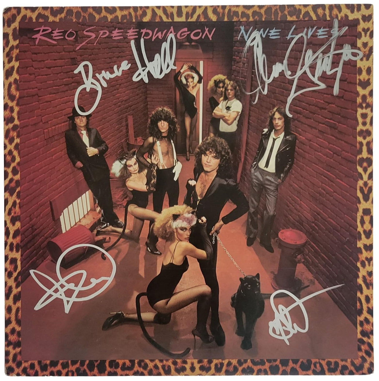 REO Speedwagon Signed Nine Lives Album Proof COA Autographed Vinyl Record