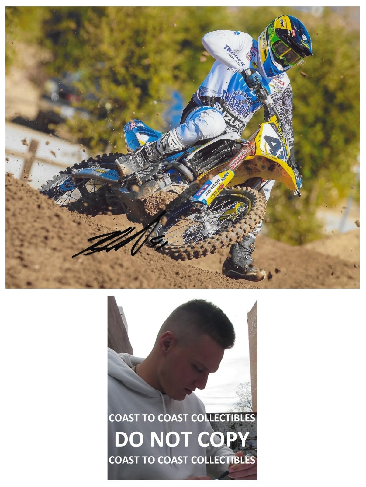Brandon Hartranft Supercross Motocross signed 8x10 photo COA proof autographed