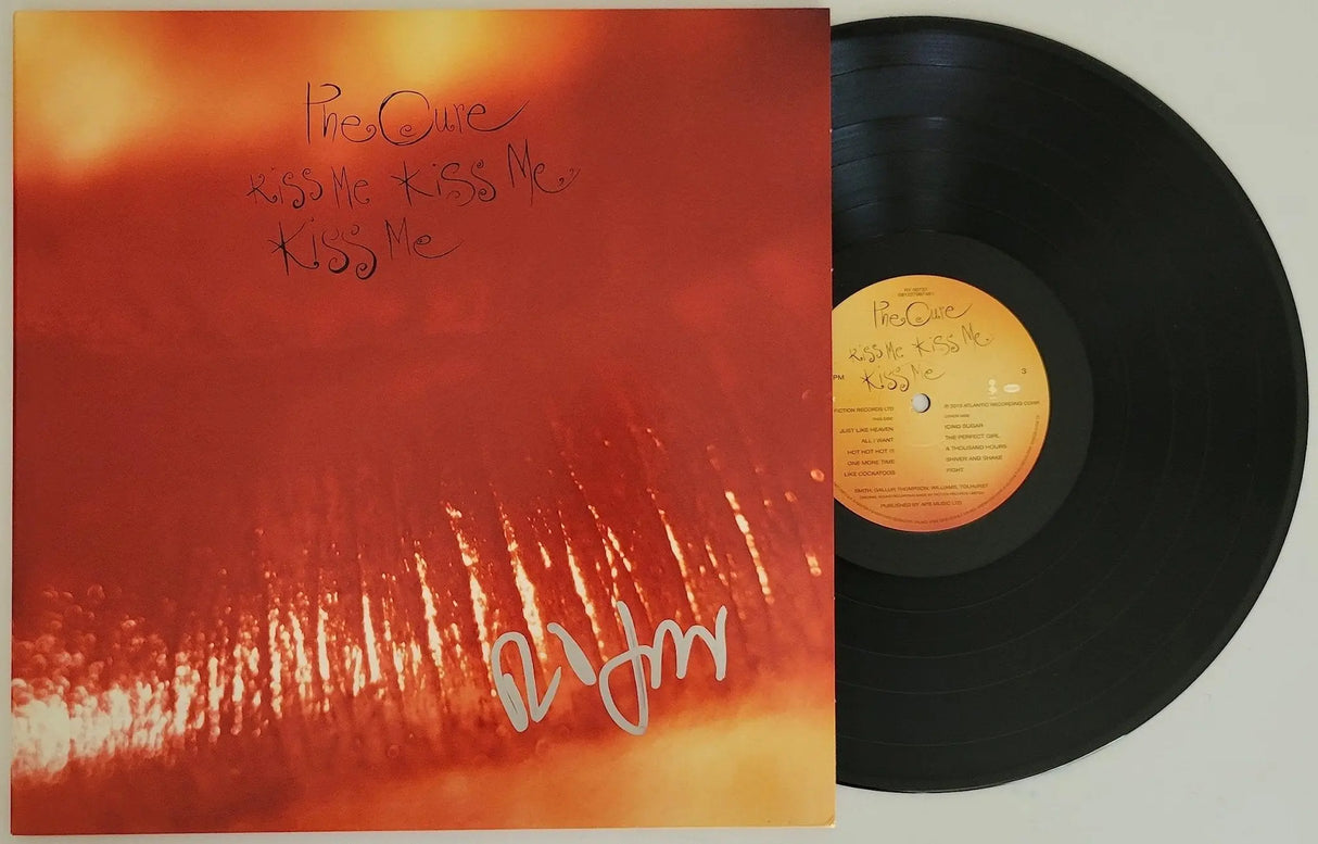 Robert Smith signed The Cure Kiss Me, Kiss Me, Kiss Me album, Vinyl Record COA proof Star