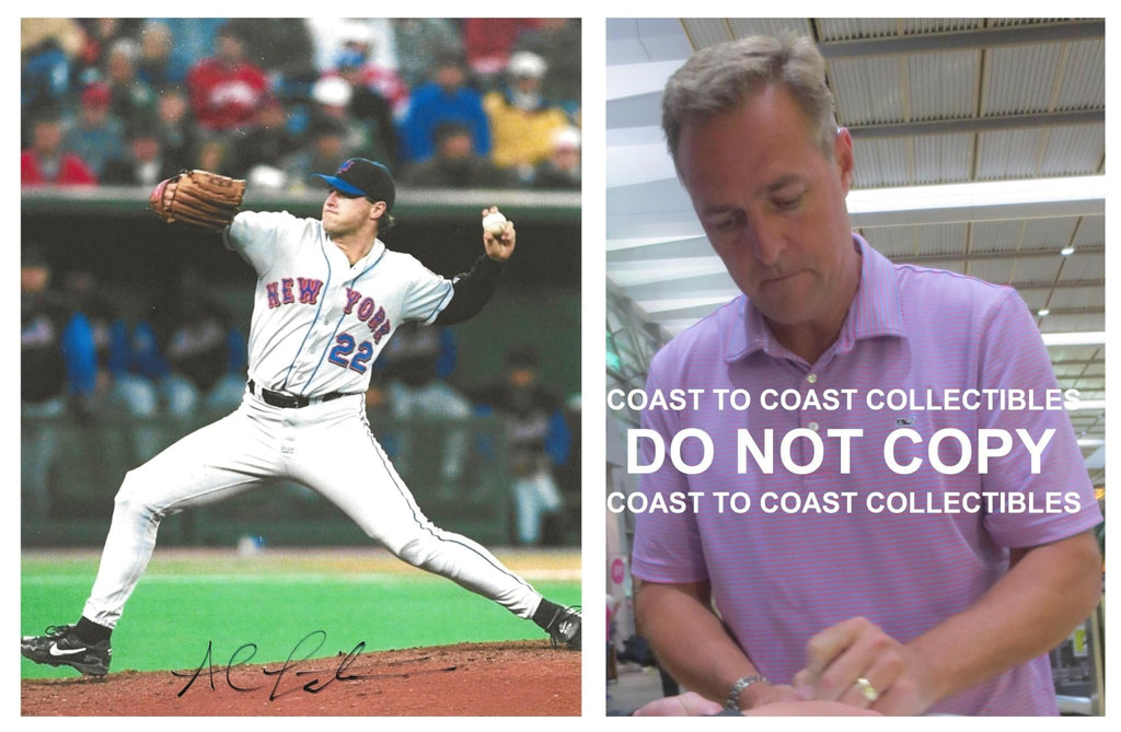 Al Leiter signed New York Mets baseball 8x10 photo COA proof autographed