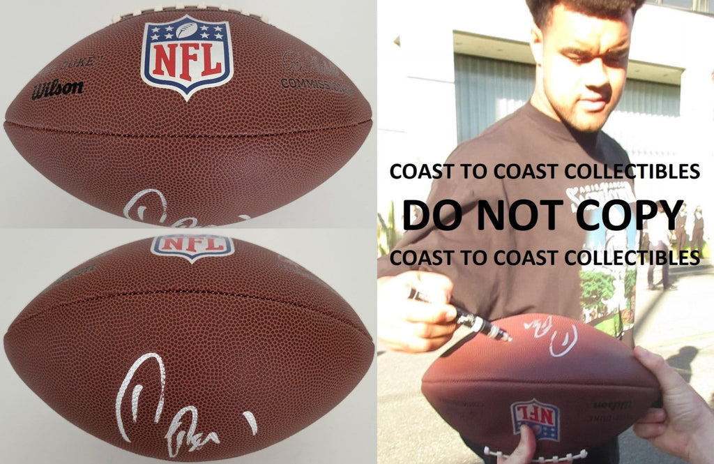 Arik Armstead San Francisco 49ers Orgeon signed NFL football COA proof autograph