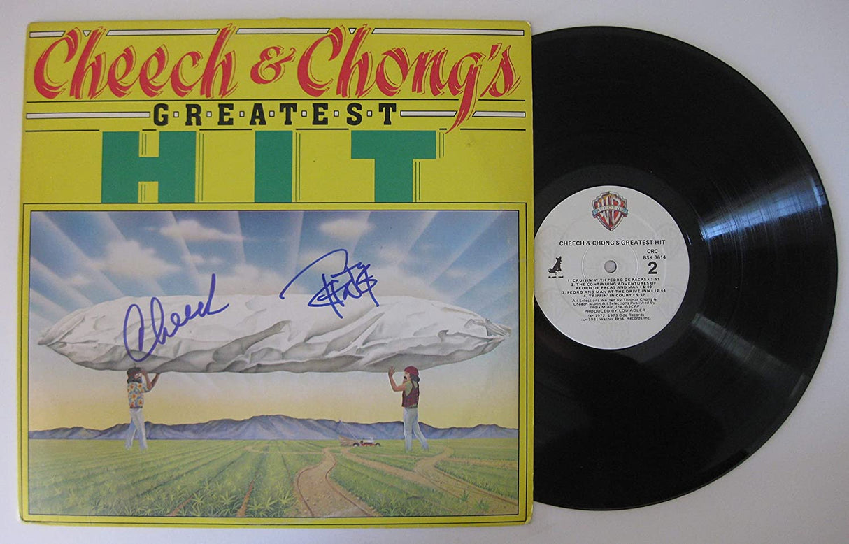 Cheech and Chong signed Greatest Hit album vinyl record exact Proof Beckett COA autograph STAR