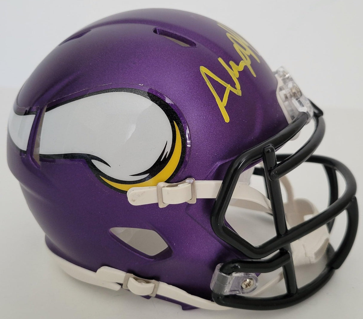 Alexander Mattison signed Minnesota Vikings mini football helmet proof COA autographed