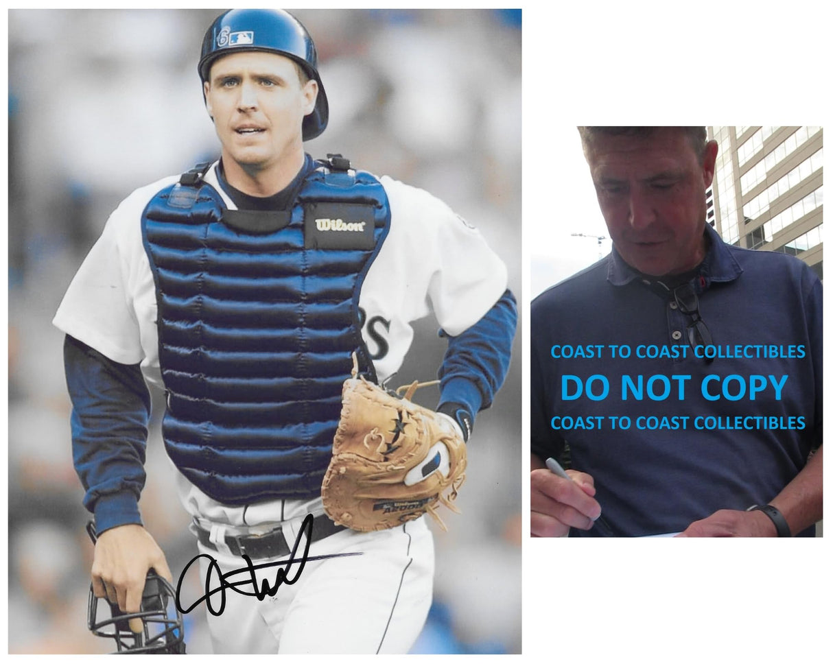 Dan Wilson signed Seattle Mariners baseball 8x10 Photo proof COA autographed