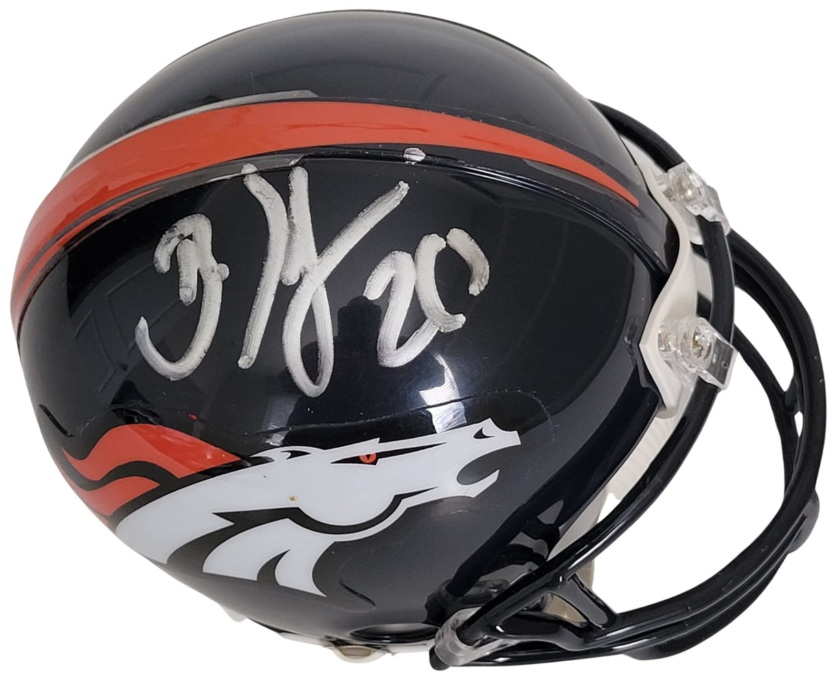 Brian Dawkins signed Denver Broncos mini football helmet autographed COA proof