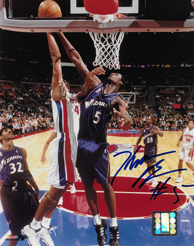 Kwame Brown Washington Wizards signed basketball 8x10 photo COA.