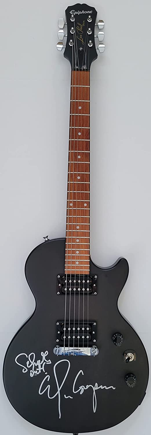 Alice Cooper signed Epiphone Les Paul guitar COA exact proof autographed star