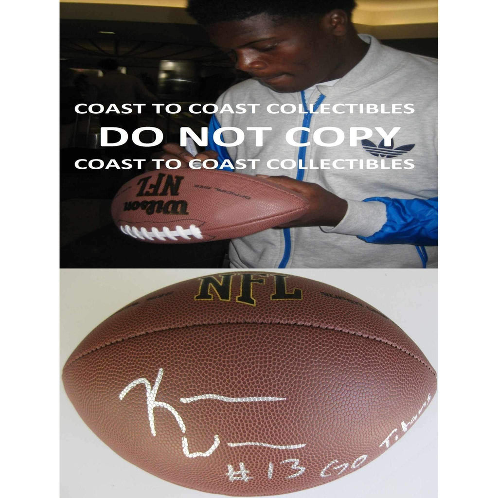 Kendall Wright, Tennessee Titans, Baylor Bears, Signed, Autographed, NFL Football, a COA with the Proof Photo of Kendall Signing Will Be Included
