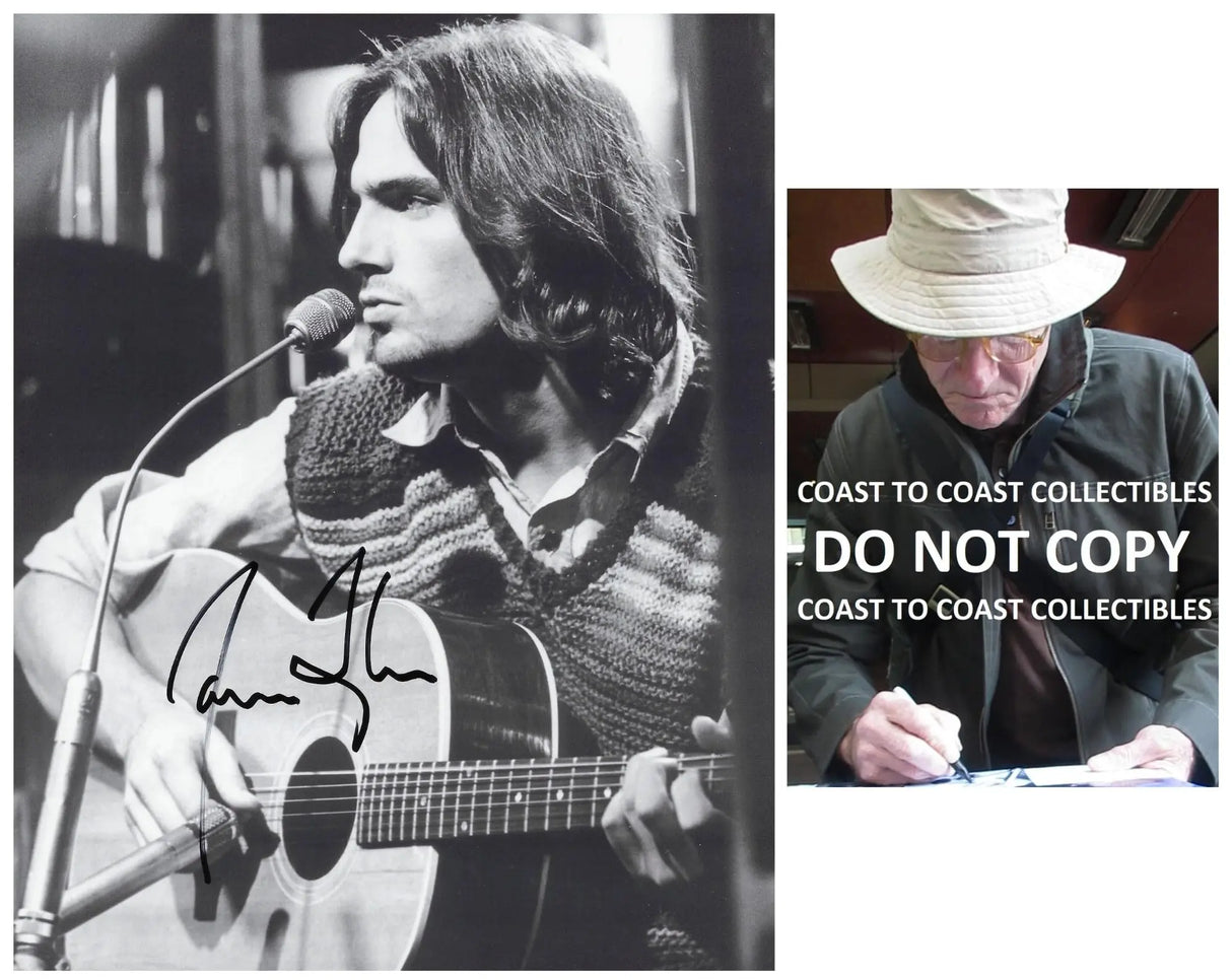 James Taylor signed 8x10 photo COA Proof autographed singer guitarist Sweet Baby James.. STAR