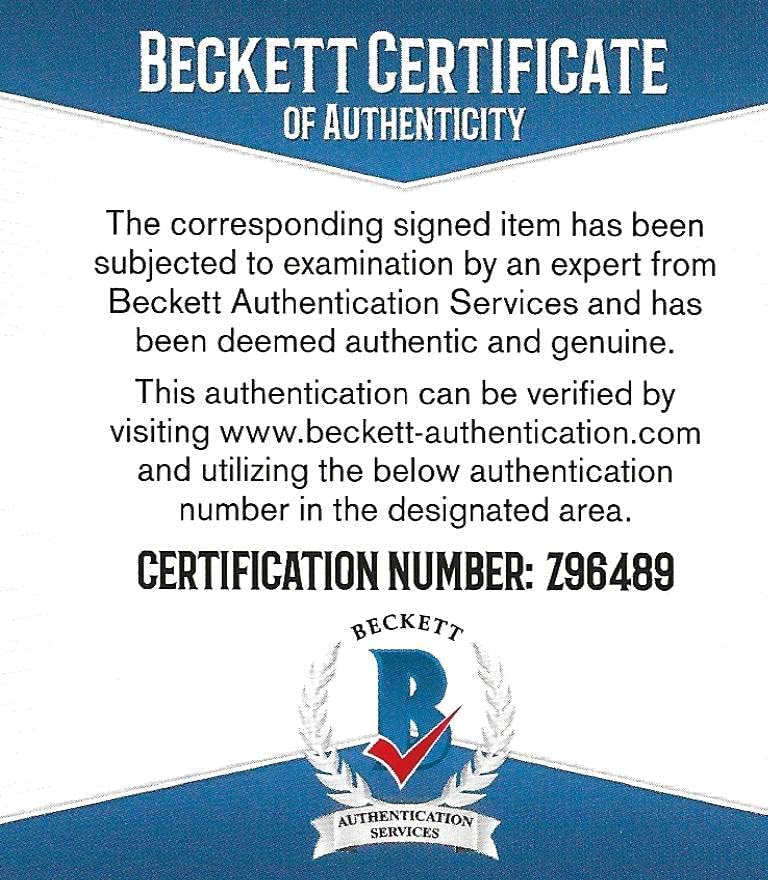 Curt Warner Seattle Seahawks Penn State signed football proof Beckett COA autographed