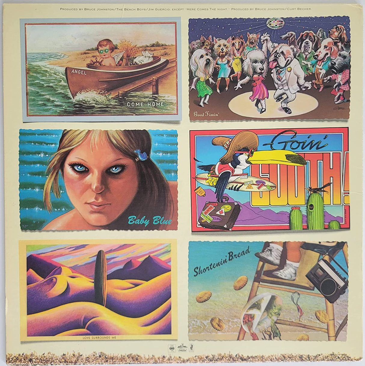 Mike Love Al Jardine Bruce Johnston signed Beach Boys LA album,proof. Vinyl Record,COA.autographed STAR