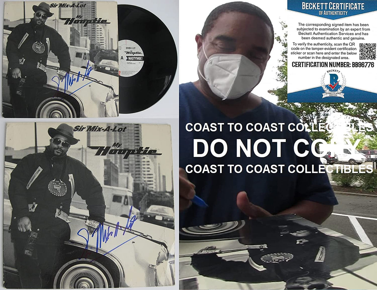 Sir Mix A Lot signed My Hooptie album vinyl record Baby Got Back proof Beckett STAR