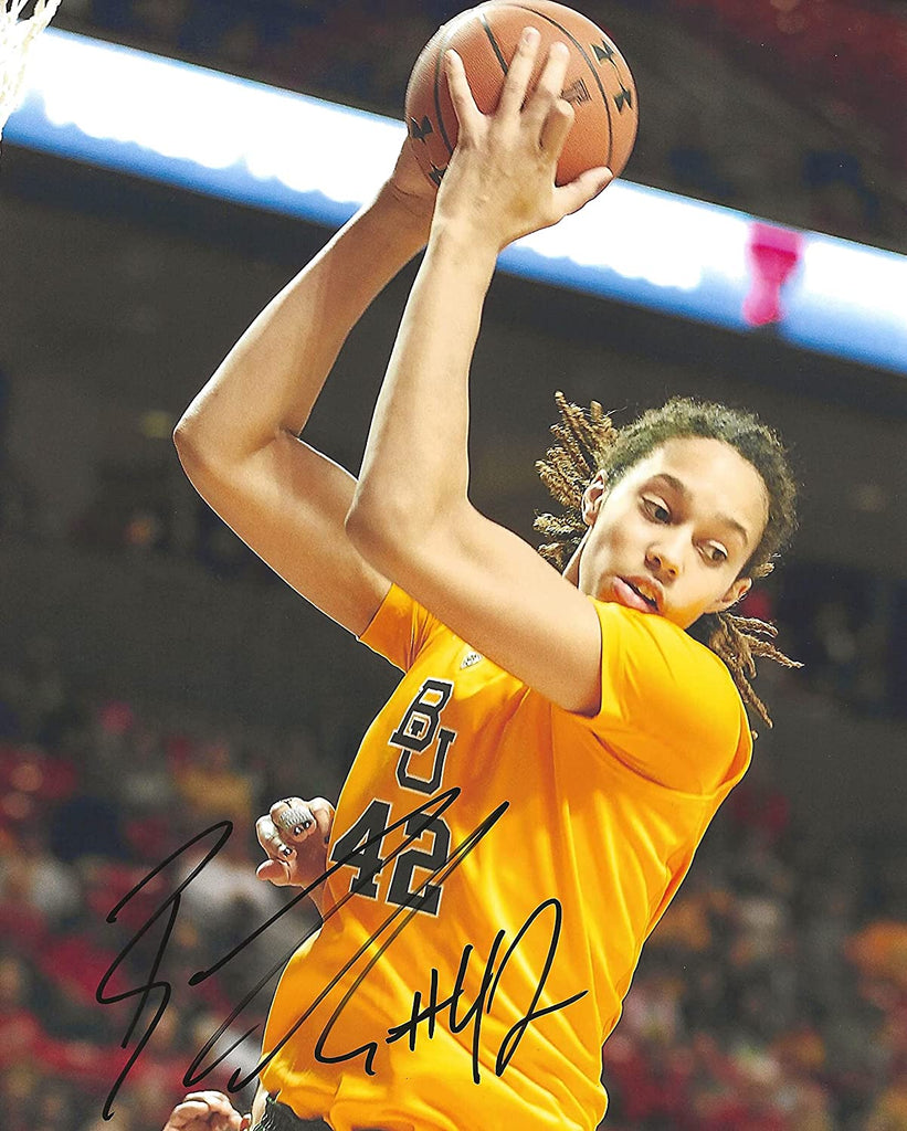 Brittney Grriner Baylor Bears autographed basketball 8x10 photo signed COA