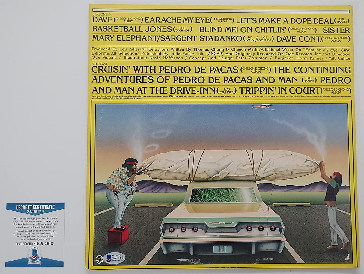 Cheech and Chong signed Greatest Hit album vinyl record exact Proof Beckett COA autograph STAR