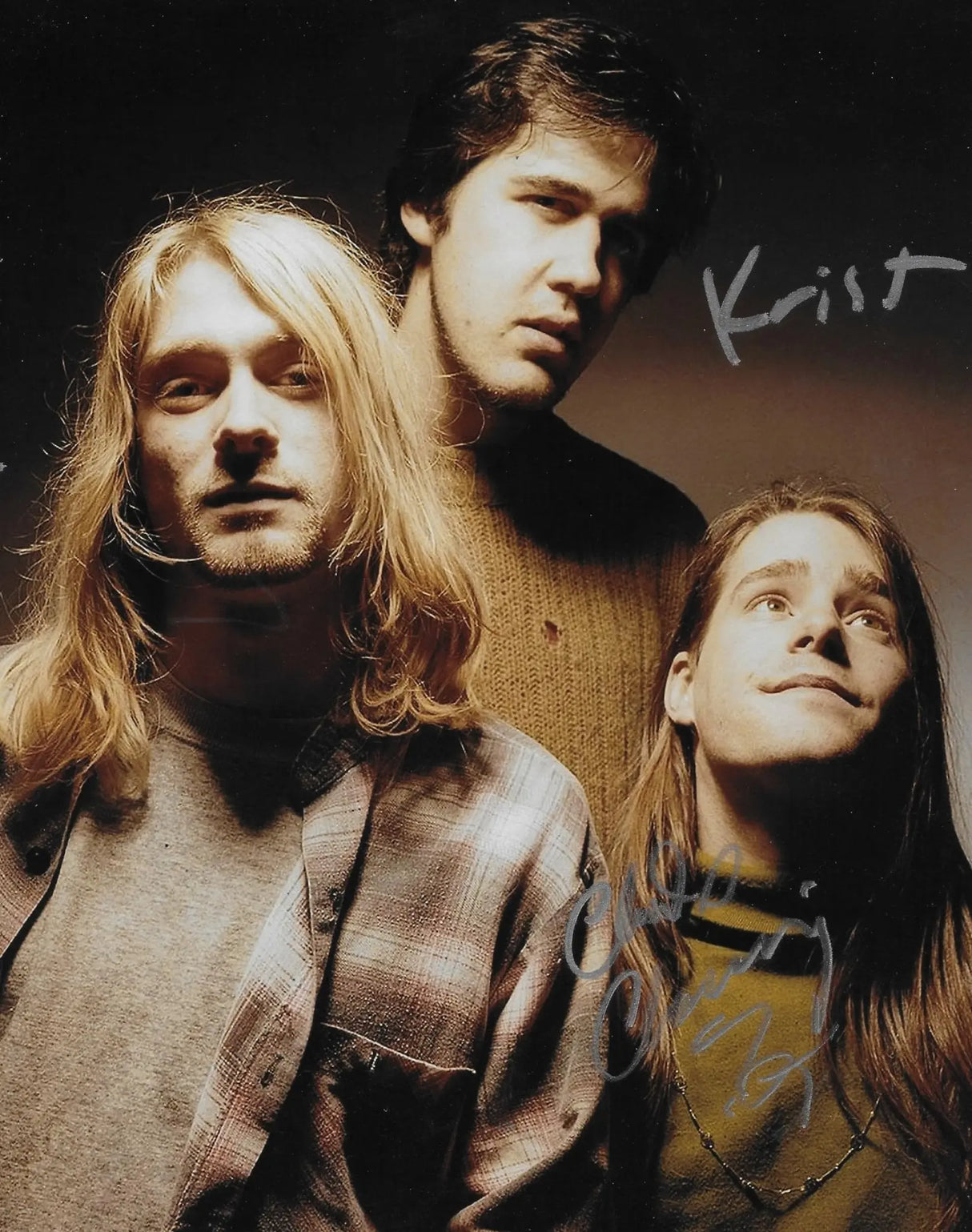 Krist Novoselic Chad Channing Nirvana 8x10 Photo COA Proof Autographed. STAR