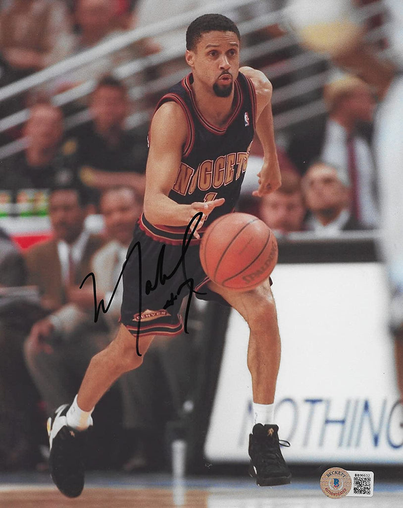 Mahmoud Abdul Rauf signed autographed Denver Nuggets basketball 8x10 photo proof Beckett COA.