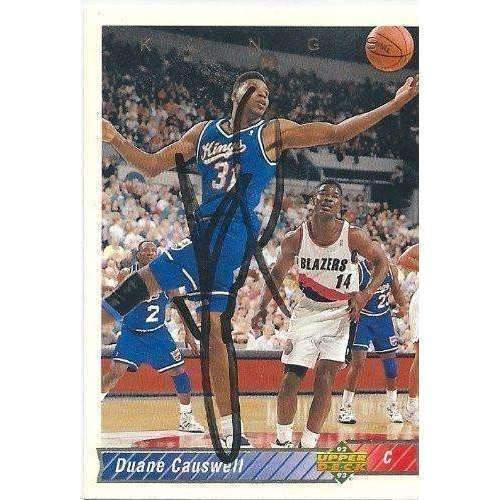 1992, Duane Causwell, Sacramento Kings, Signed, Autographed, Upper Deck Basketball Card, Card # 207,
