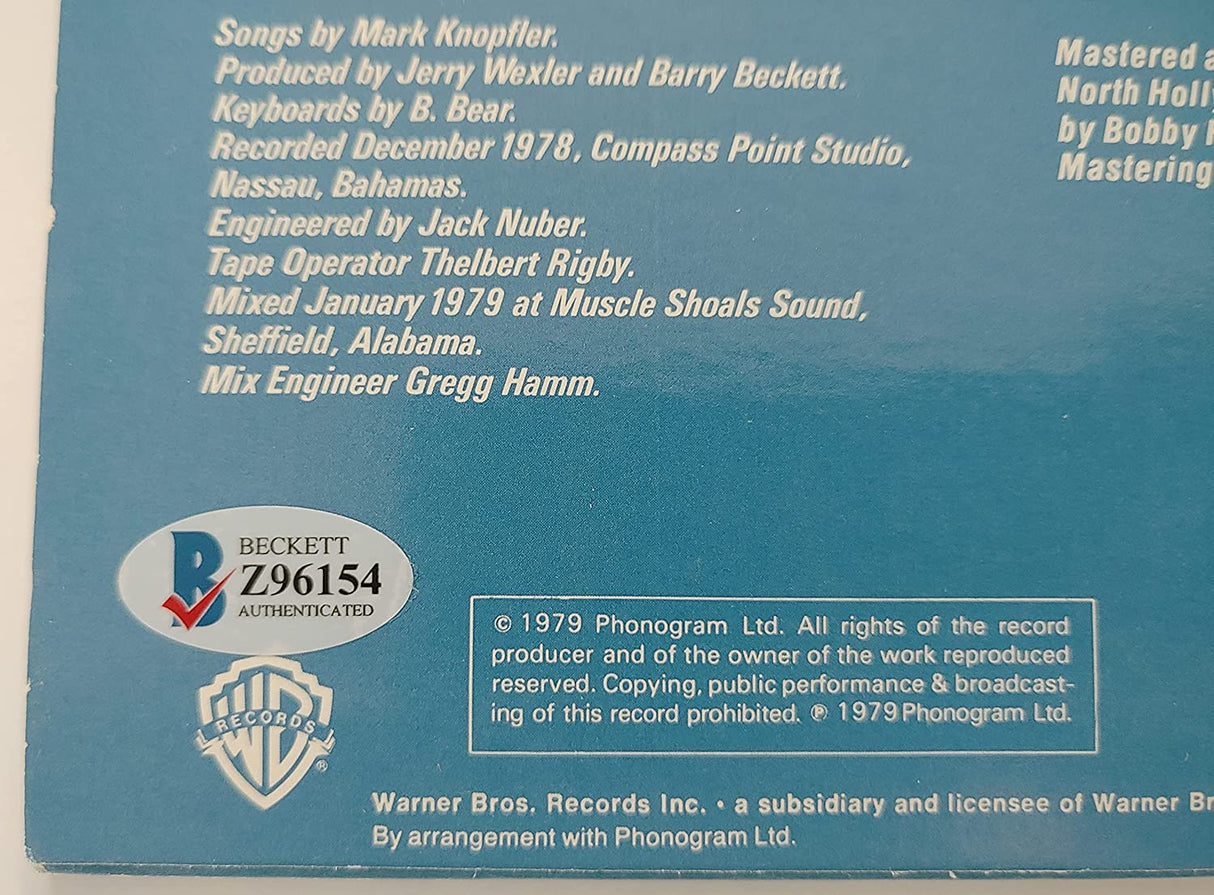 Mark Knopfler signed Dire Straits Communique album vinyl Proof Beckett COA STAR