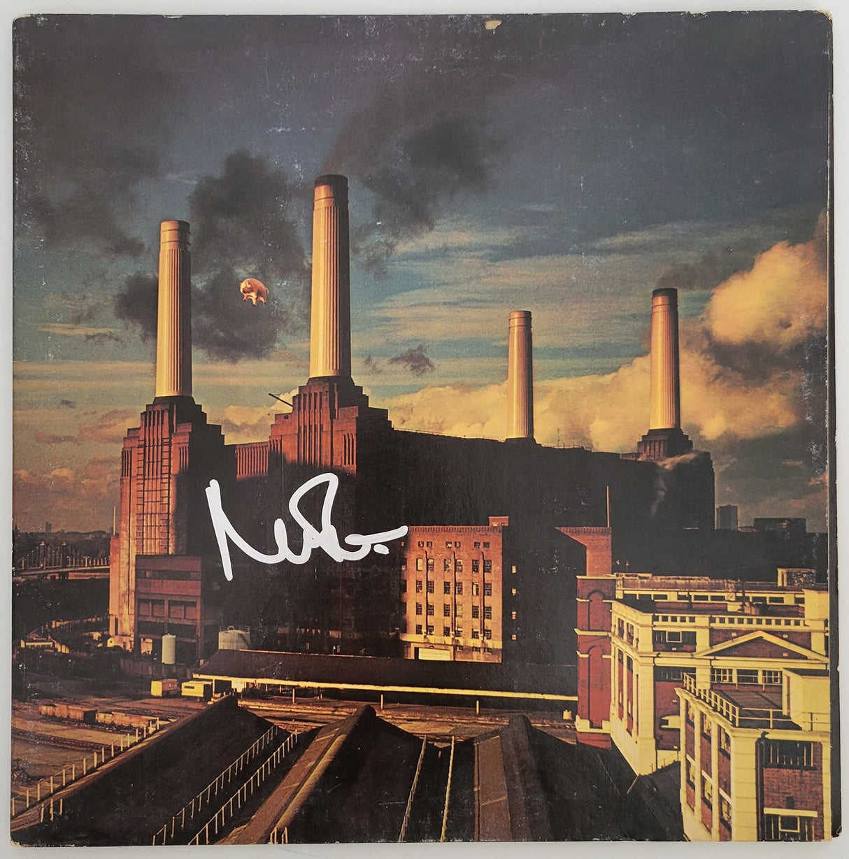 Nick Mason signed Pink Floyd Animals album vinyl record COA exact proof STAR