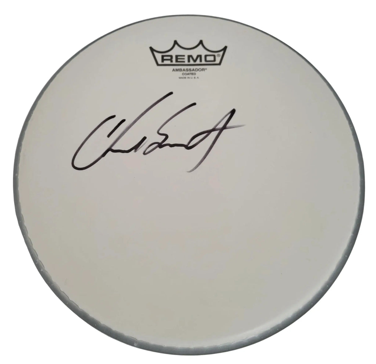 Chad Smith Red Hot Chili Peppers Drummer signed Drumhead COA proof autographed STAR
