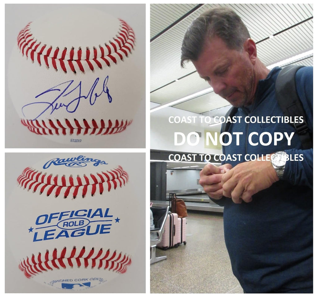 Tino Martinez New York Yankees Seattle Mariners signed baseball COA proof