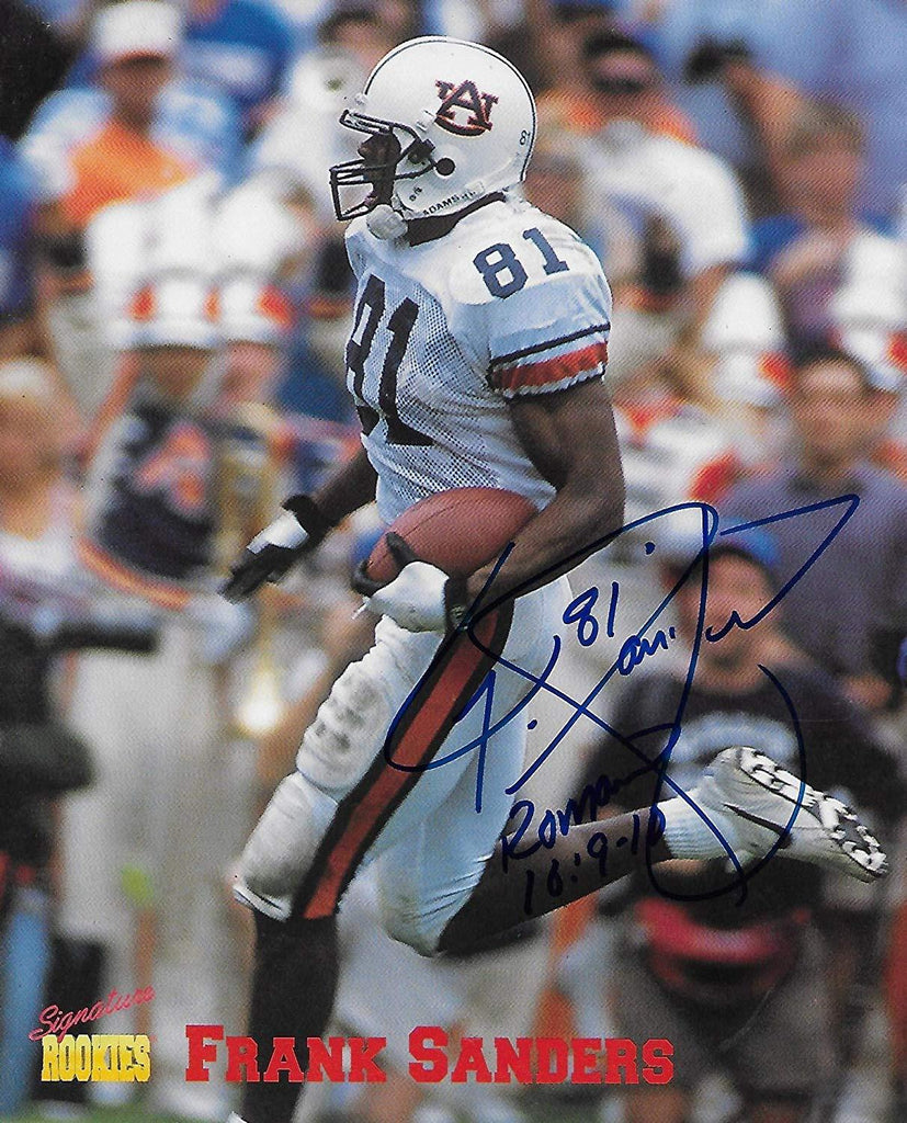 Frank Sanders Auburn Tigers signed autographed, 8x10 Photo, COA will be included