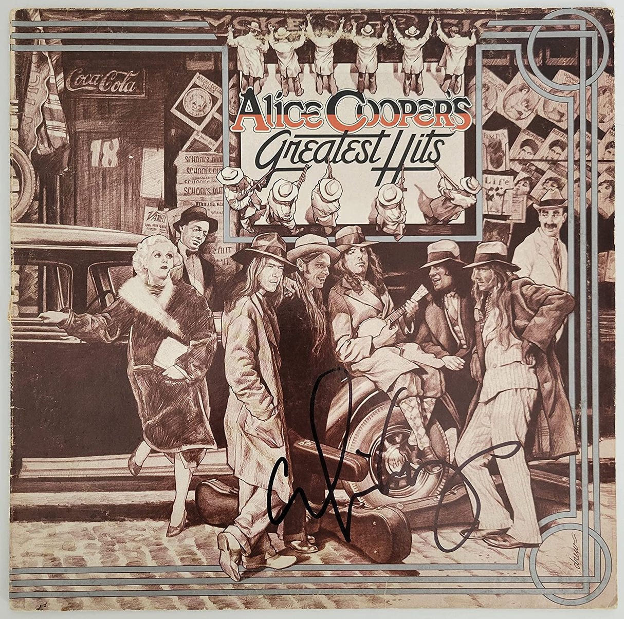 Alice Cooper signed Greatest Hits album COA autographed vinyl record exact proof STAR