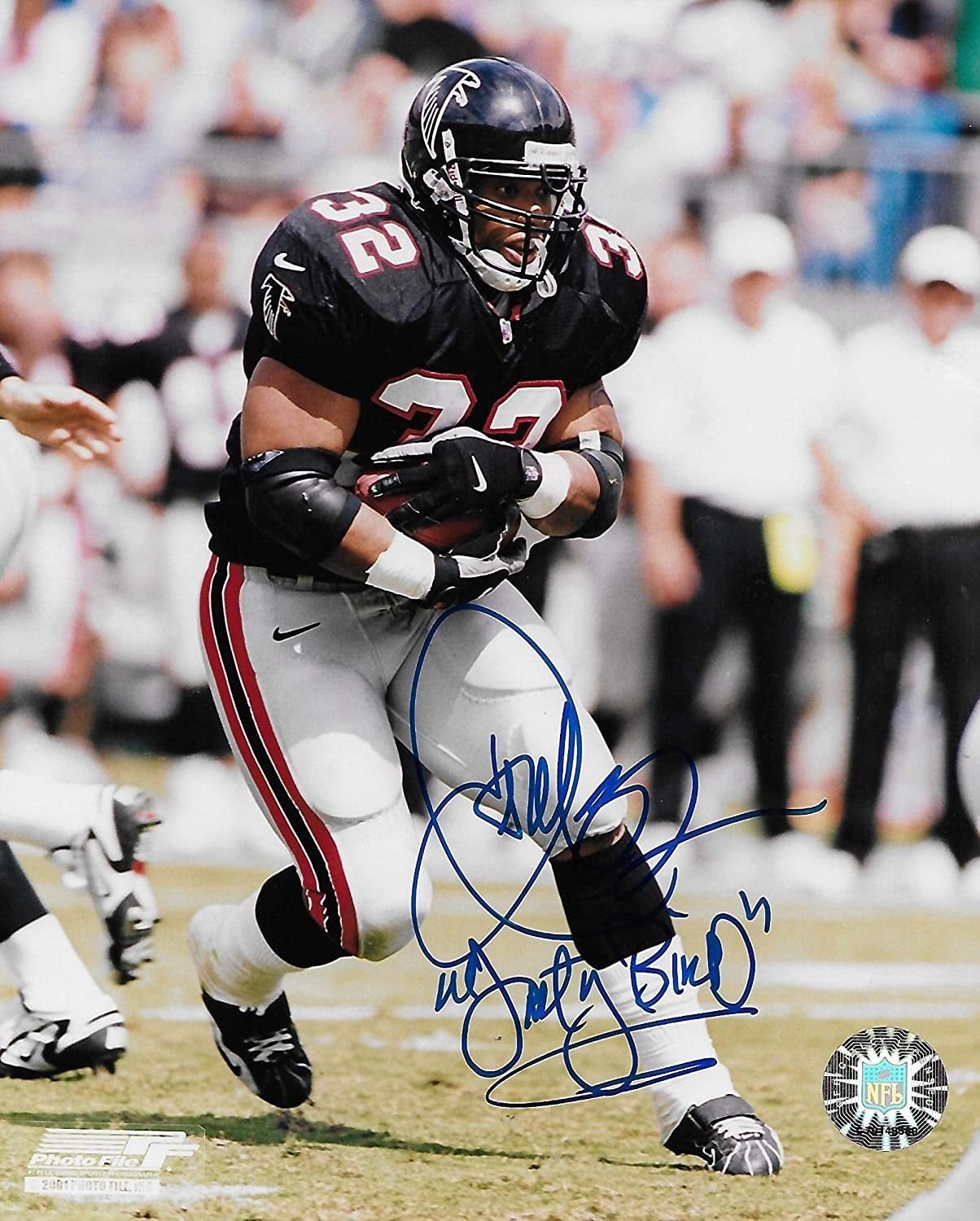 Jamal Anderson Atlanta Falcons signed, autographed football 8x10 photo,COA with proof