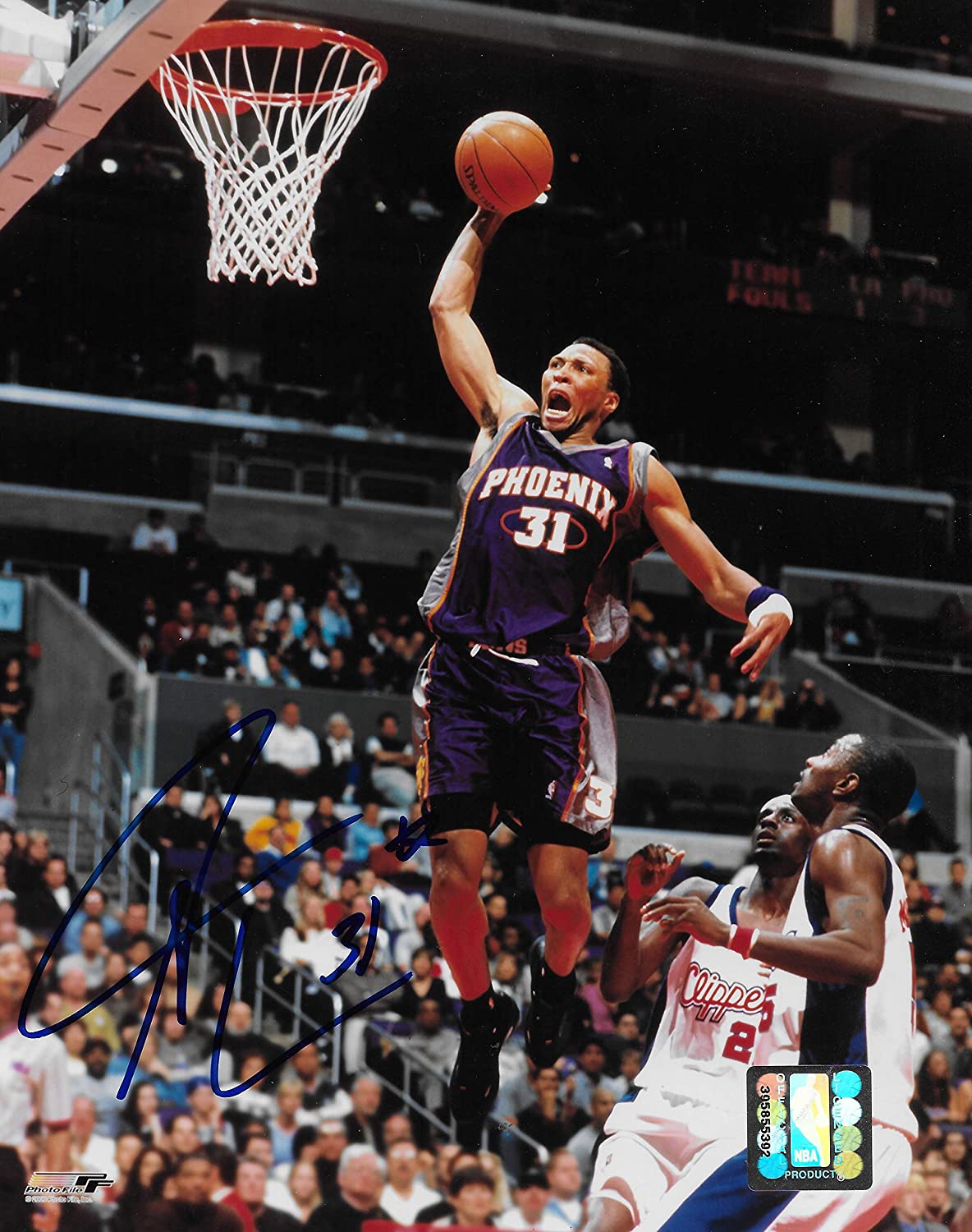 Shawn Marion signed Phoenix Suns basketball 8x10 photo COA