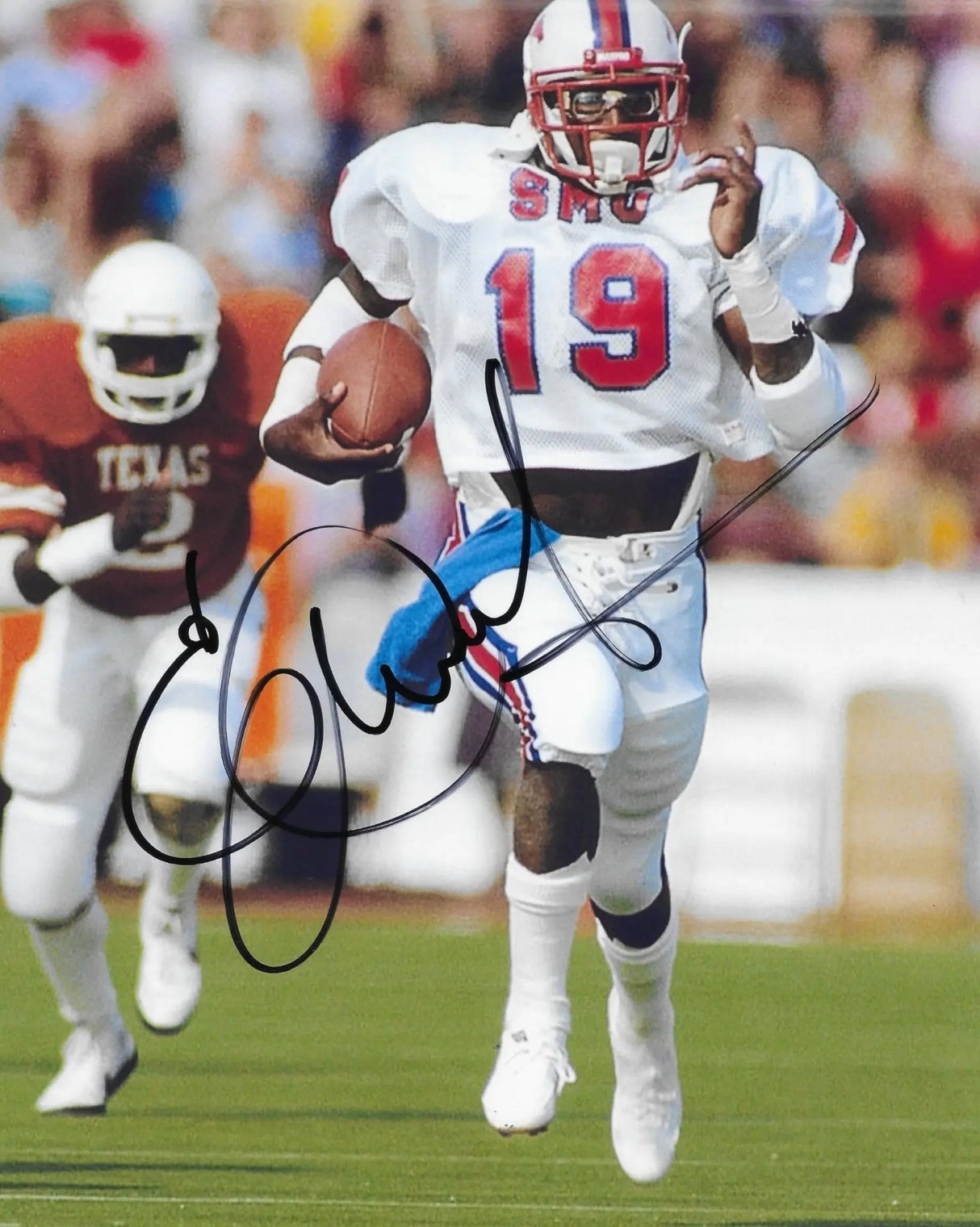 Eric Dickerson Signed 8x10 Photo COA Proof SMU Mustangs Football Autographed