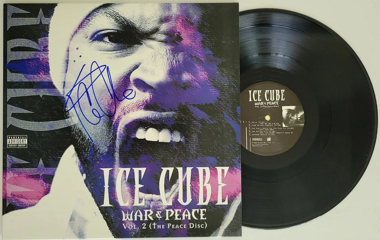Ice Cube signed War & Peace Vol 2 (The Peace Disc) album vinyl Record COA proof STAR