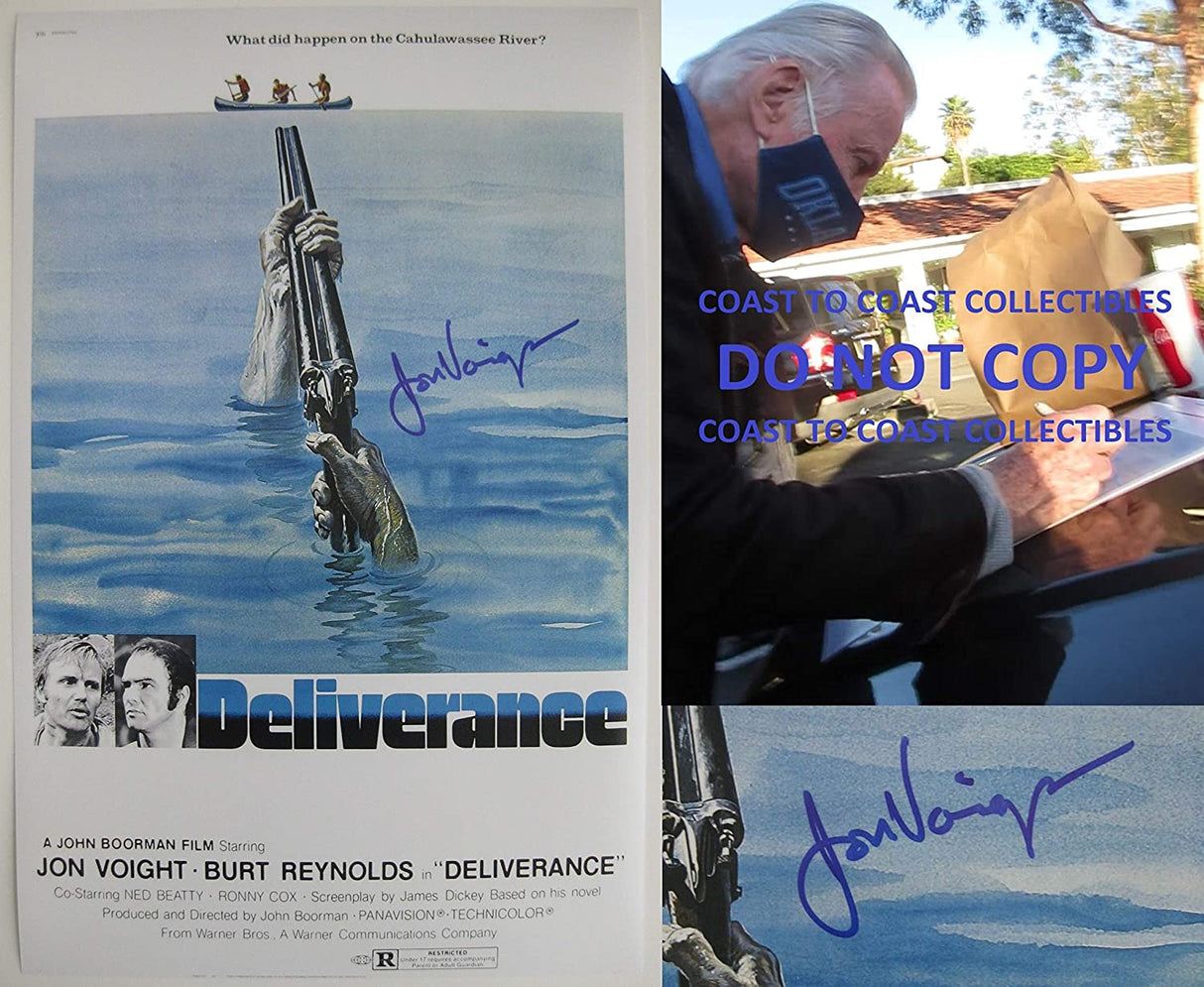Jon Voight signed 12x18 Deliverance movie photo poster COA exact proof STAR