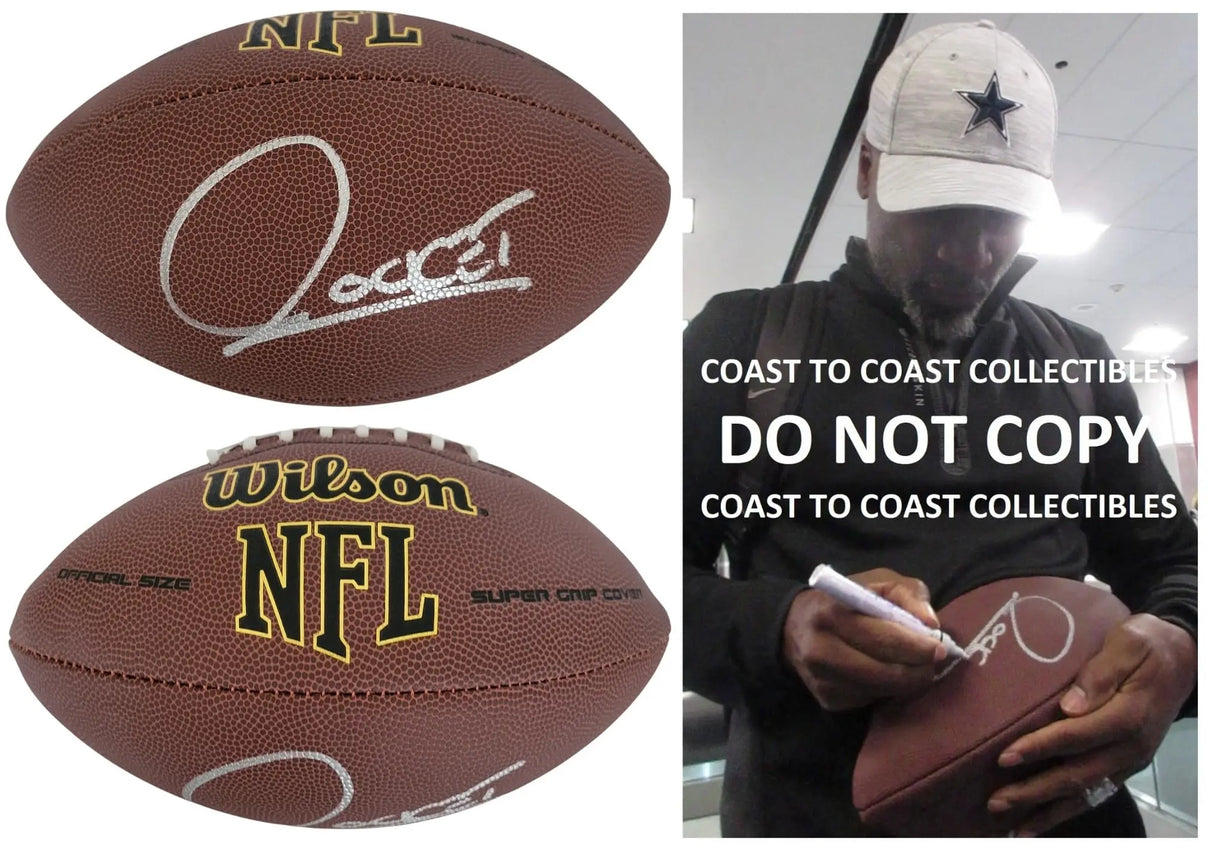 Rocket Ismail Signed Football Proof COA Autographed Raiders Cowboys Notre Dame