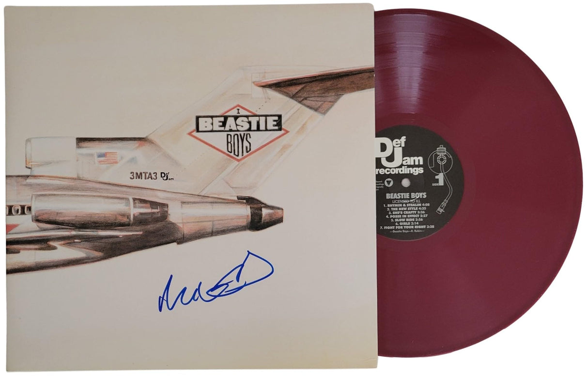 Mike Diamond signed Beastie Boys Licensed To Ill album vinyl Proof COA autograph STAR