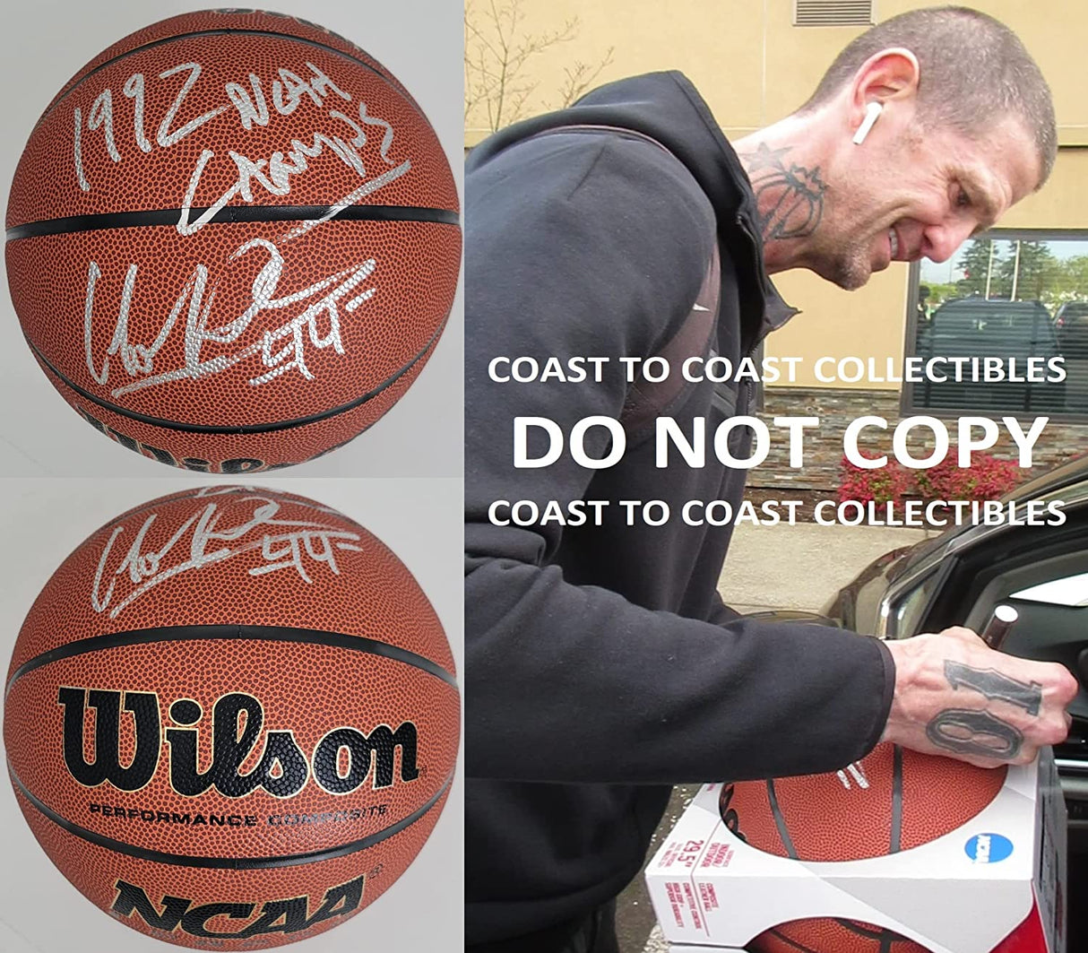 Cherokee Parks Duke Blue Devils signed NCAA basketball COA proof autographed