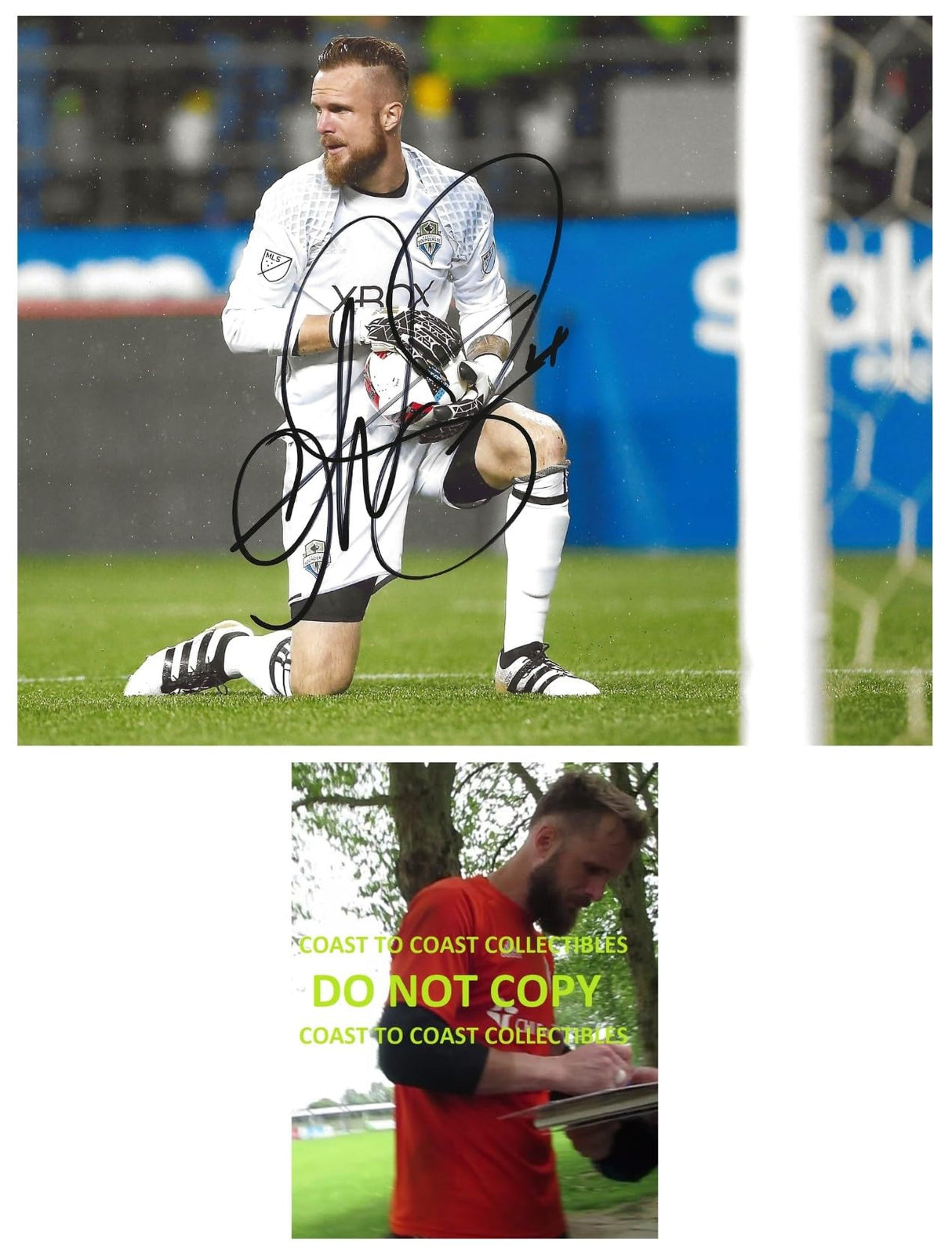 Stefan Frei signed Seattle Sounders FC soccer 8x10 photo proof COA autographed