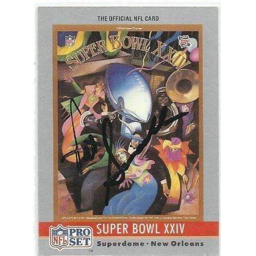 1990, Pat Summerall, New York Giants, Signed, Autographed, Pro Set Football Card, Card # 24,