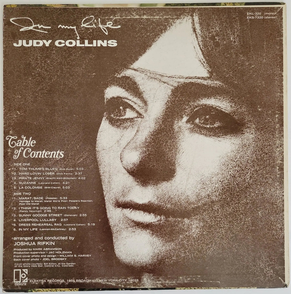 Judy Collins signed In My Life album vinyl record COA proof autographed STAR