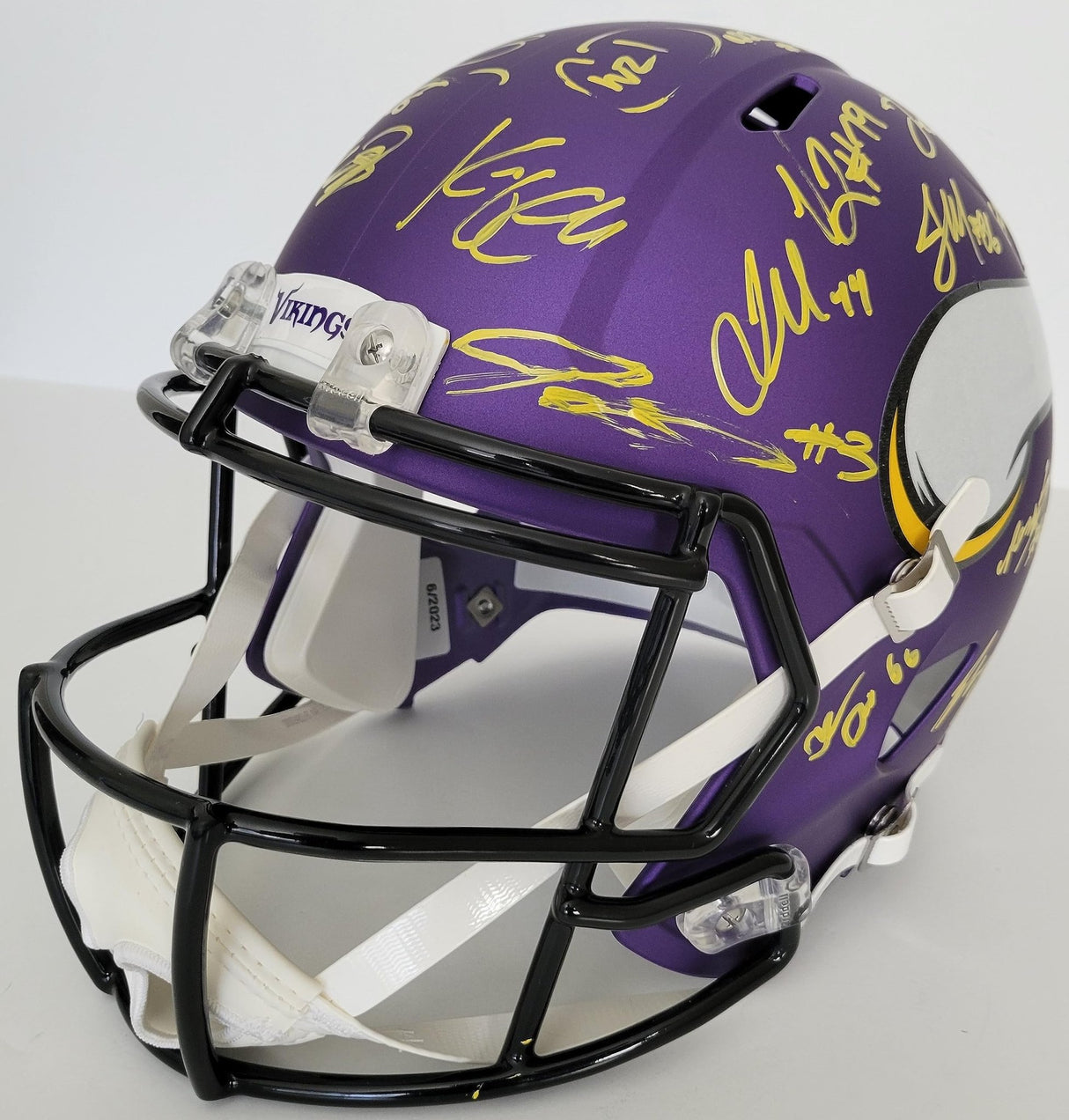 2023 Minnesota Vikings team signed speed full size football helmet COA proof