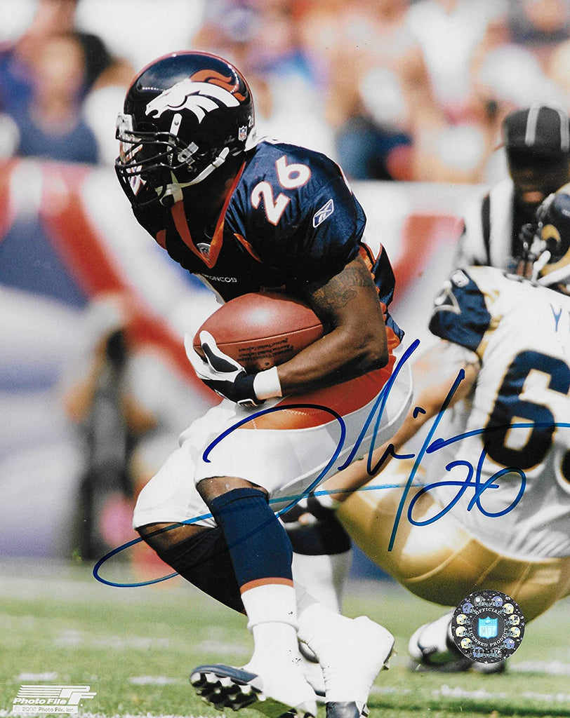 Clinton Portis Denver Broncos signed autographed 8x10 photo COA proof