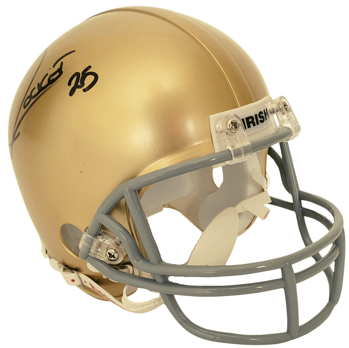 Rocket Ismail signed Notre Dame Irish mini football helmet proof autographed