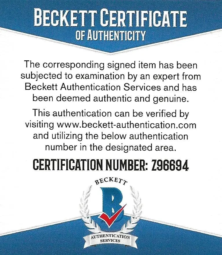 Joe Theisman Washington Notre Dame signed football proof Beckett COA autographed