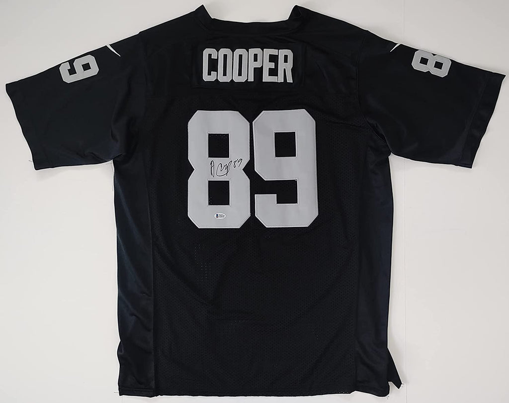 Amari Cooper signed Oakland Raiders football jersey proof Beckett COA autographed