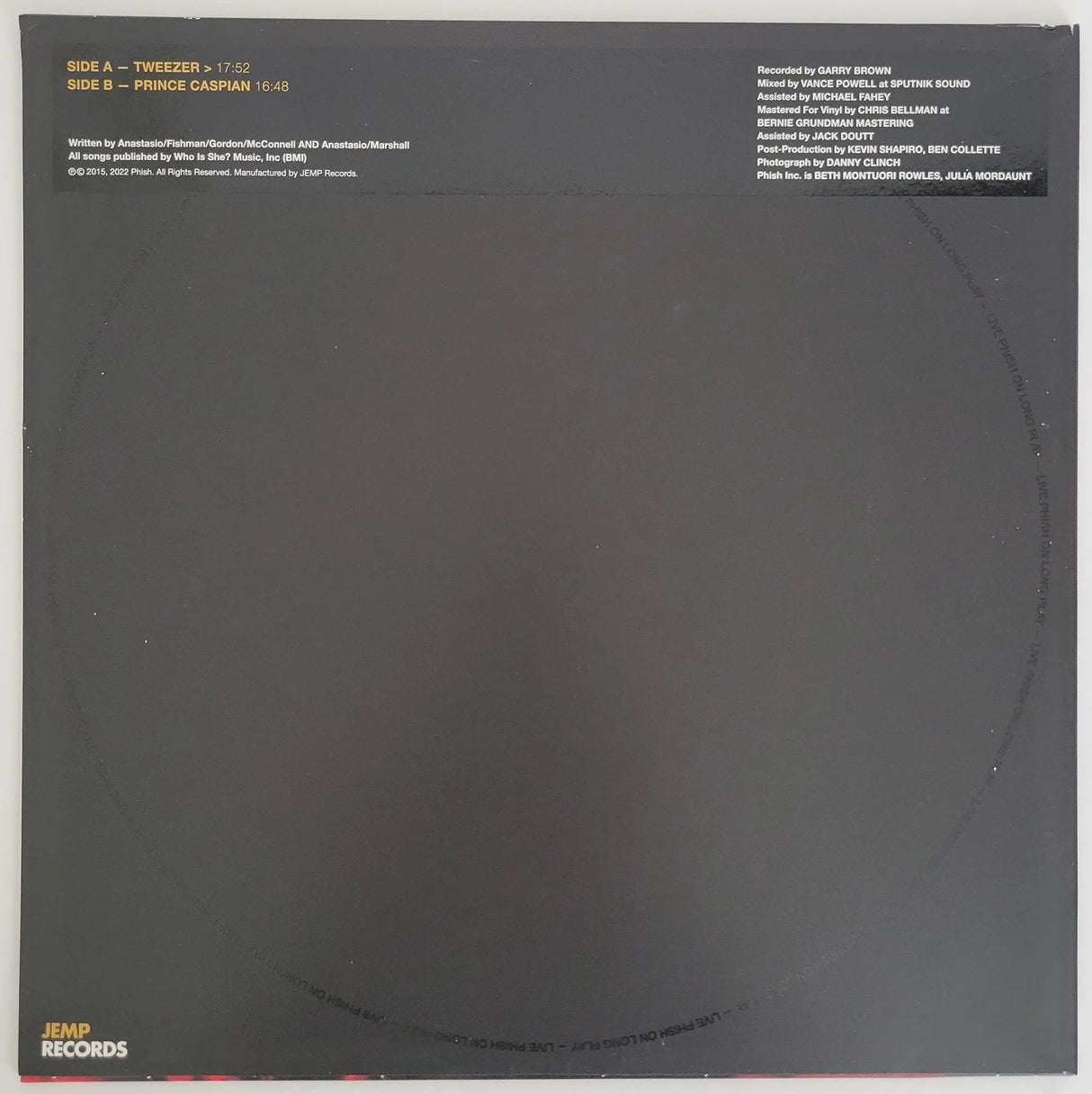 Trey Anastasio Mike Gordon signed Phish 03 Recorded live album vinyl COA proof STAR