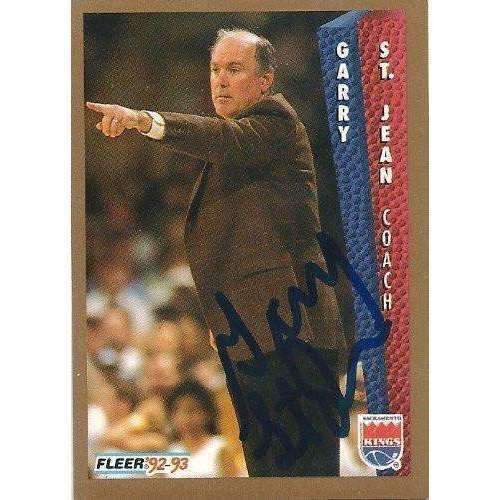 1992, Garry St. Jean, Sacramento Kings, Signed, Autographed, Fleer Basketball Card, Card # 197,